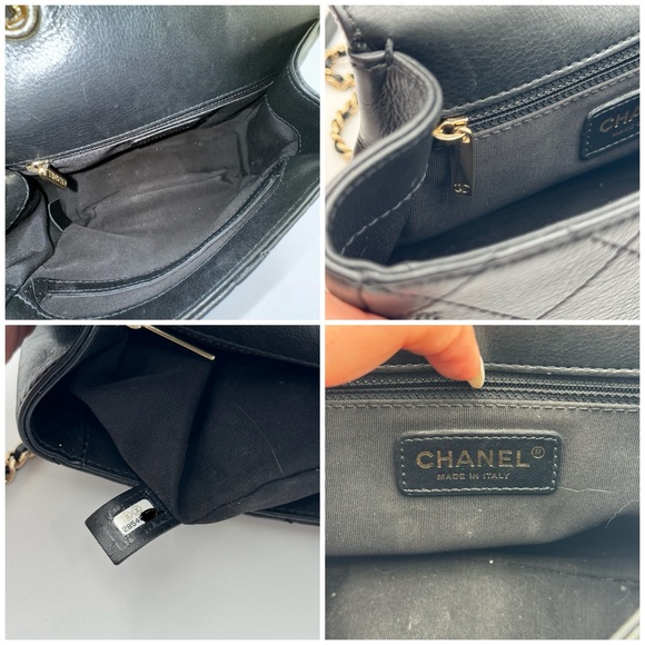 (SOLD) Chanel 19B Veau Grain Black Flap Bag W Gold (Full Set W Receipt & Tags) - Picture 13 of 16